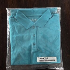 Peacock Blue Polo Shirt NWT XL